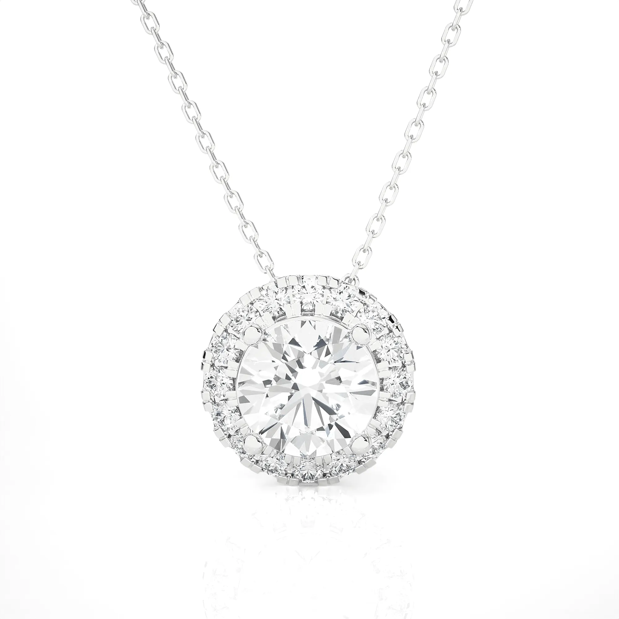 1 1/3  ctw Round Lab Grown Diamond Solitaire Pendant