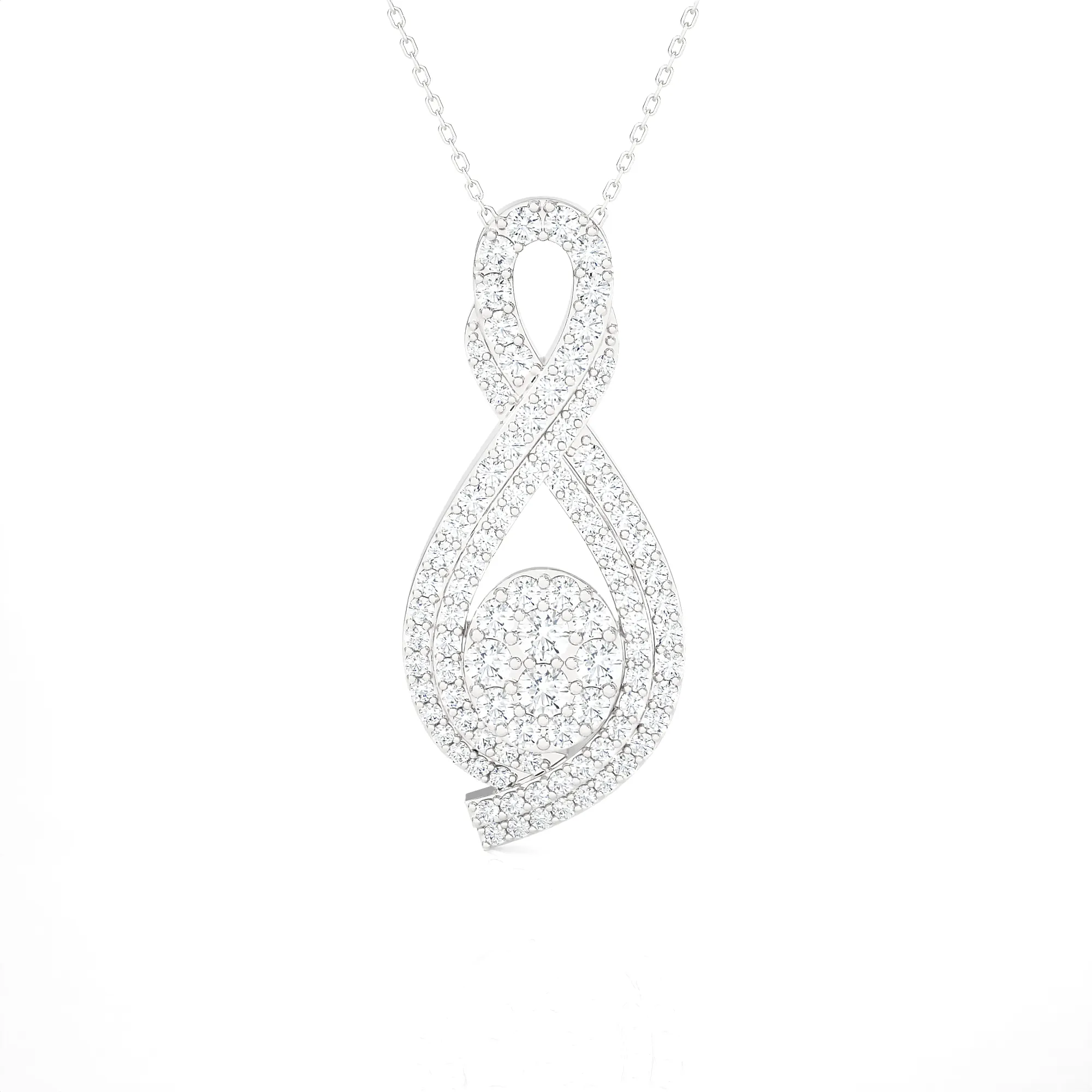 1 3/4 ctw Round Lab Grown Diamond Fashion Pendant