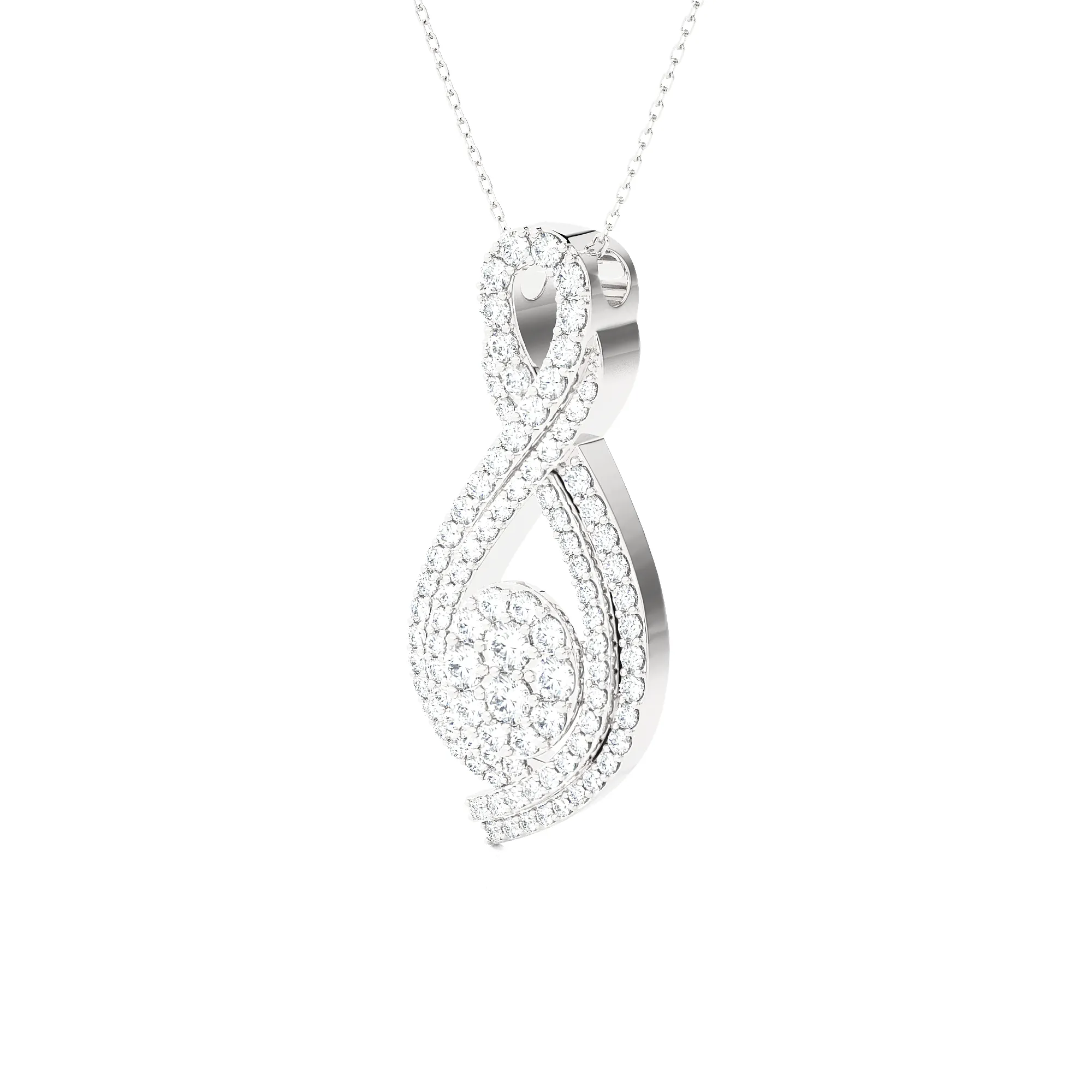 1 3/4 ctw Round Lab Grown Diamond Fashion Pendant