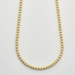 10KY 5.90CTW DIAMOND BUTTERCUP TENNIS NECKLACE
