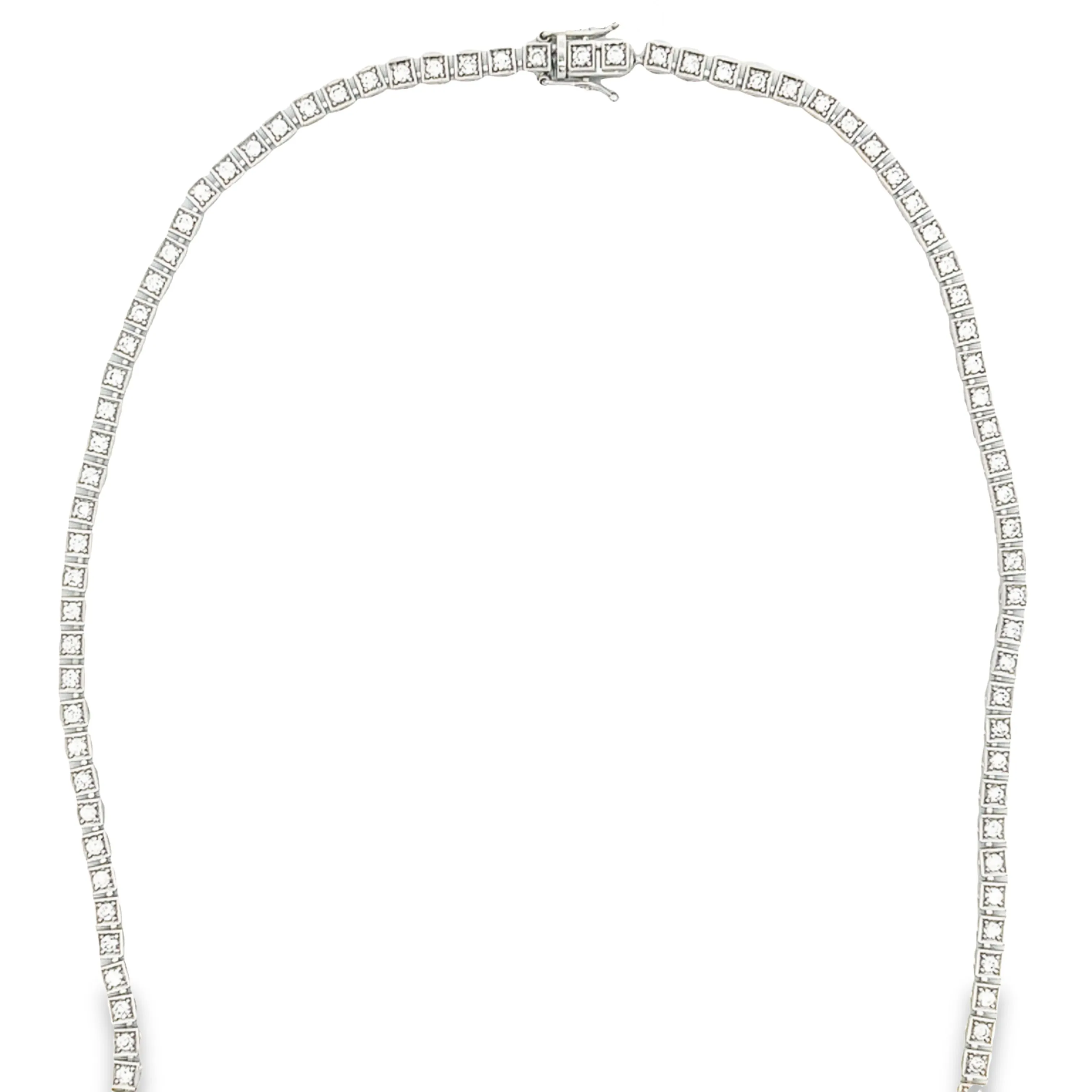 11.79ct 18k White Gold Diamond Necklace