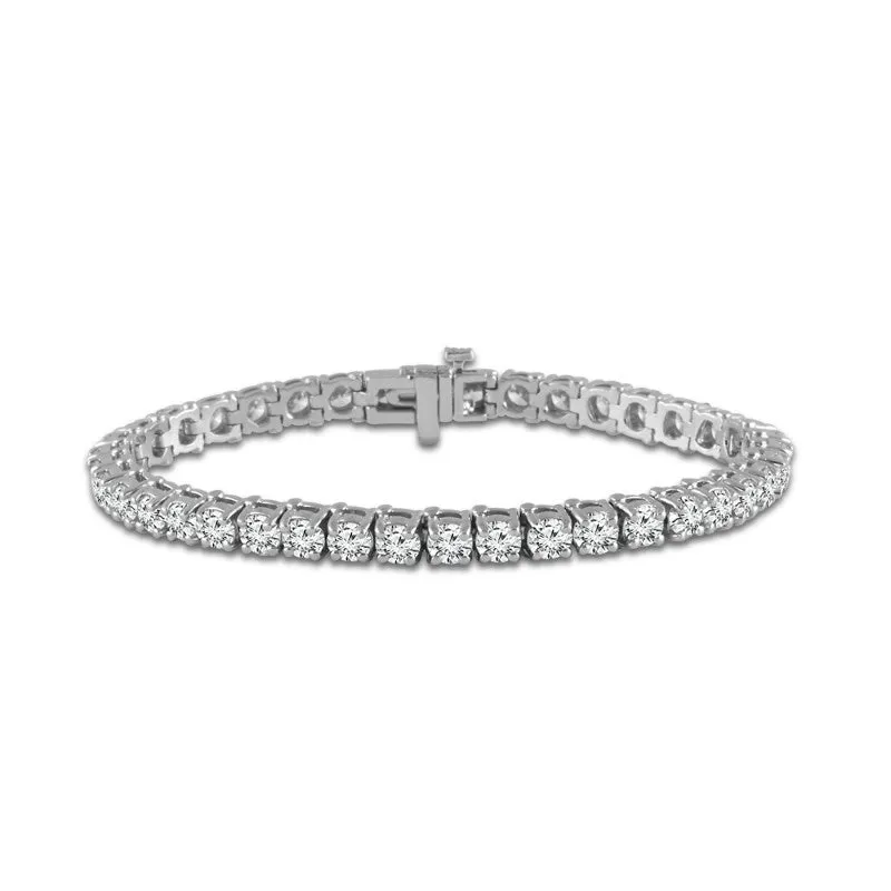 14K White Gold 4ctw Diamond Tennis Bracelet