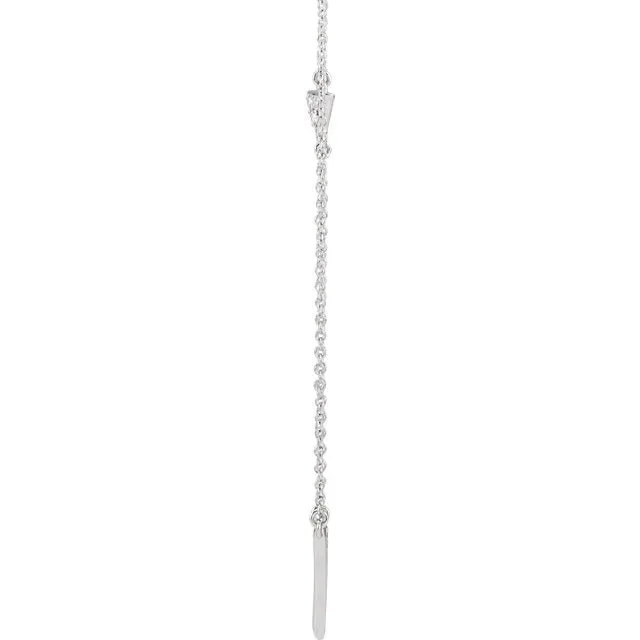14k Yellow White Rose Gold .05 CTW Diamond Triangle Geometric Style Necklace
