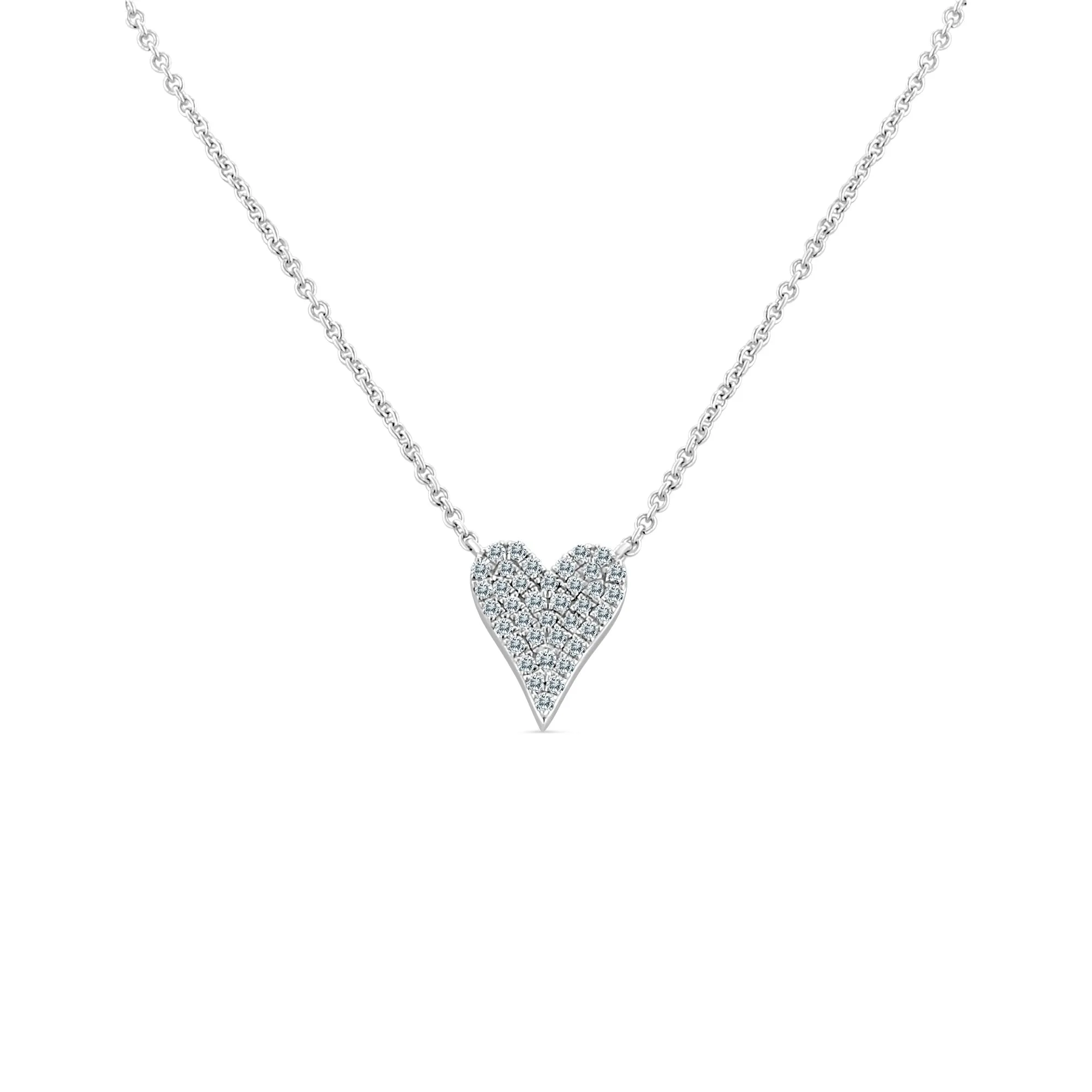 14KW 39D0.12CT,HEART NECKLACE (151N10076/N122)