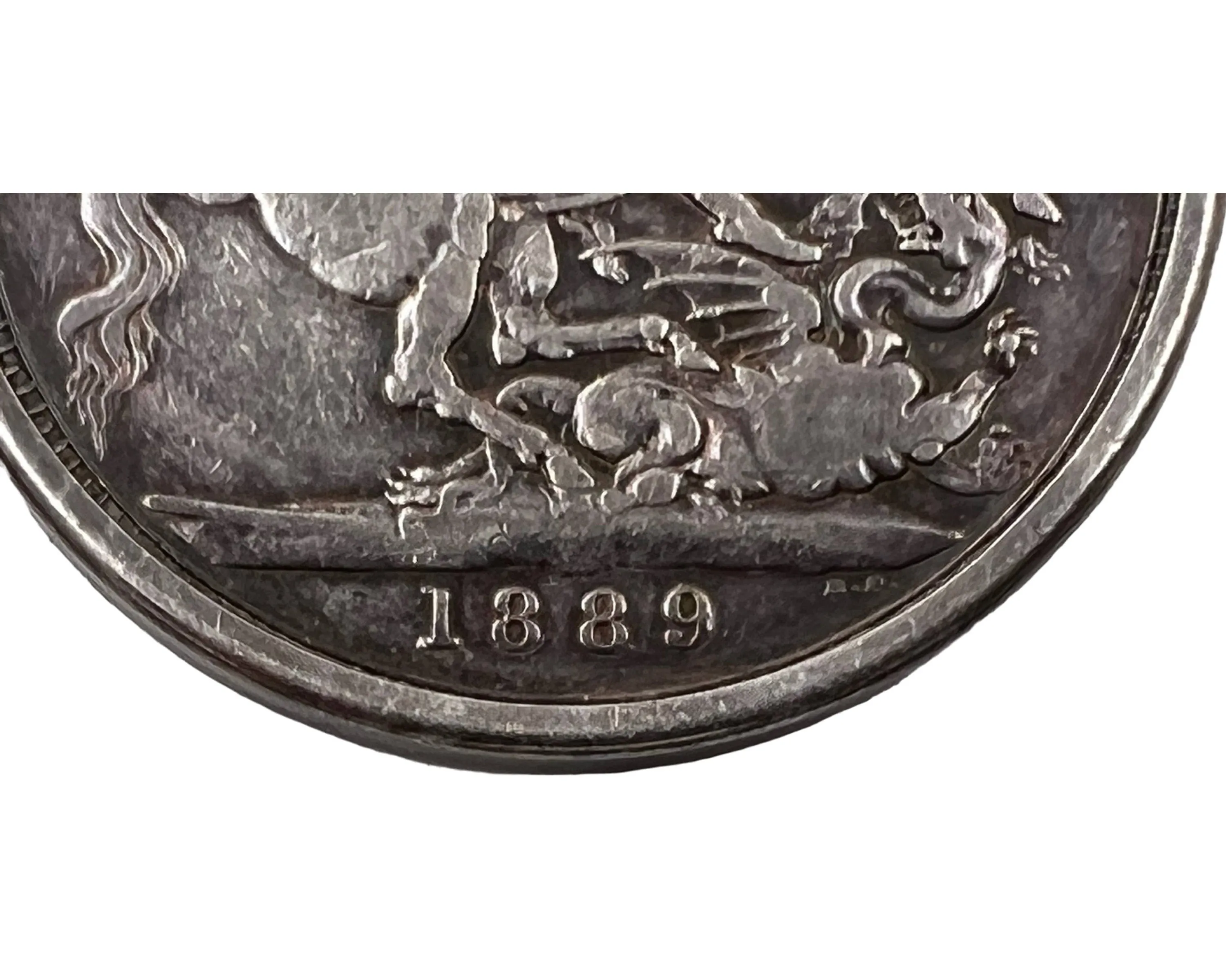 1889 Victoria Jubilee Silver Crown Coin in Pendant Holder United Kingdom