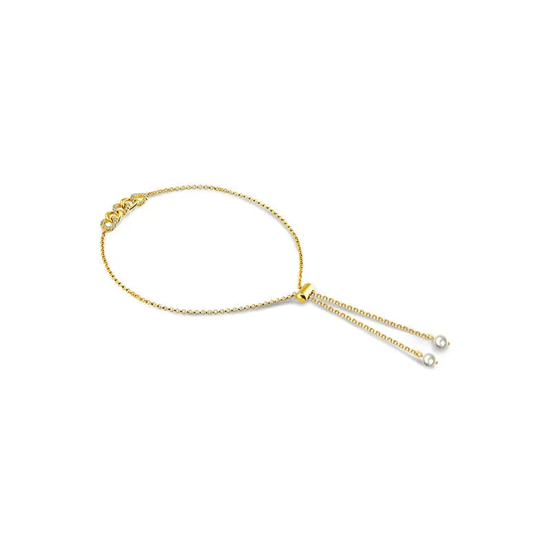 18k Gold Chain Shape Diamond Bracelet
