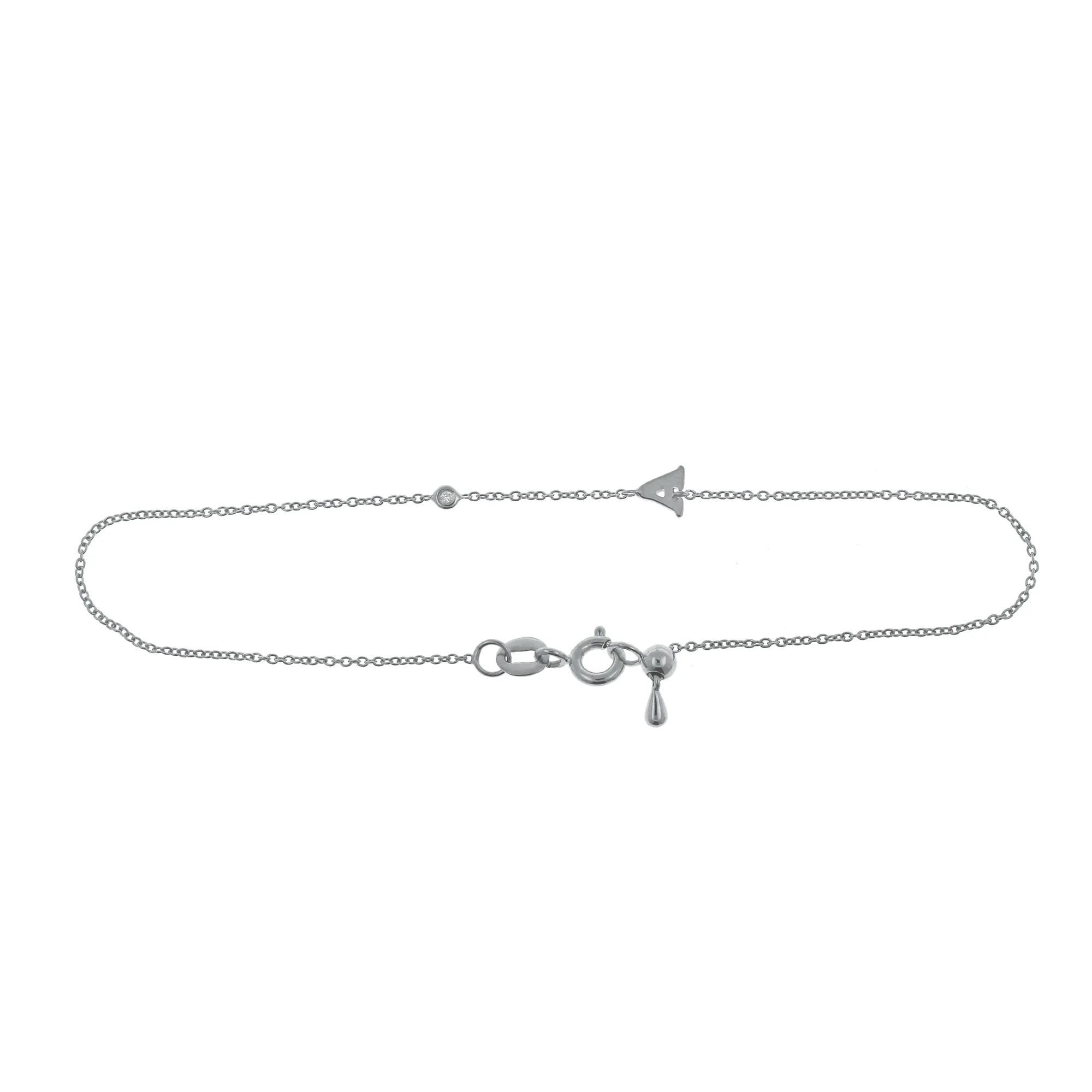 18k Gold Initial Diamond Bracelet