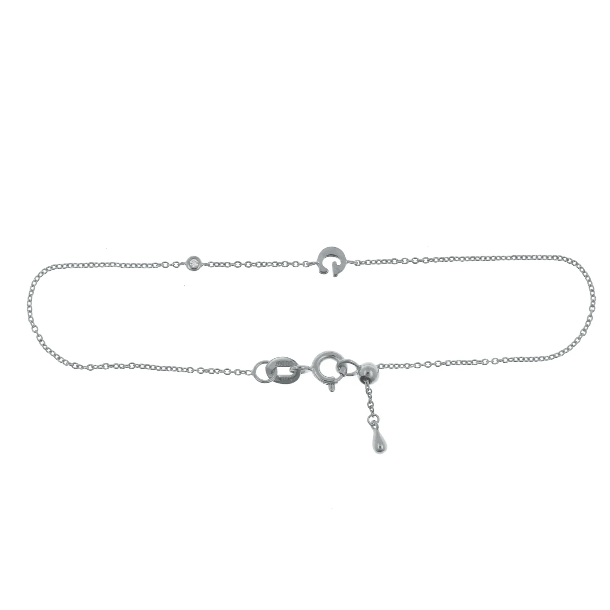 18k Gold Initial Diamond Bracelet