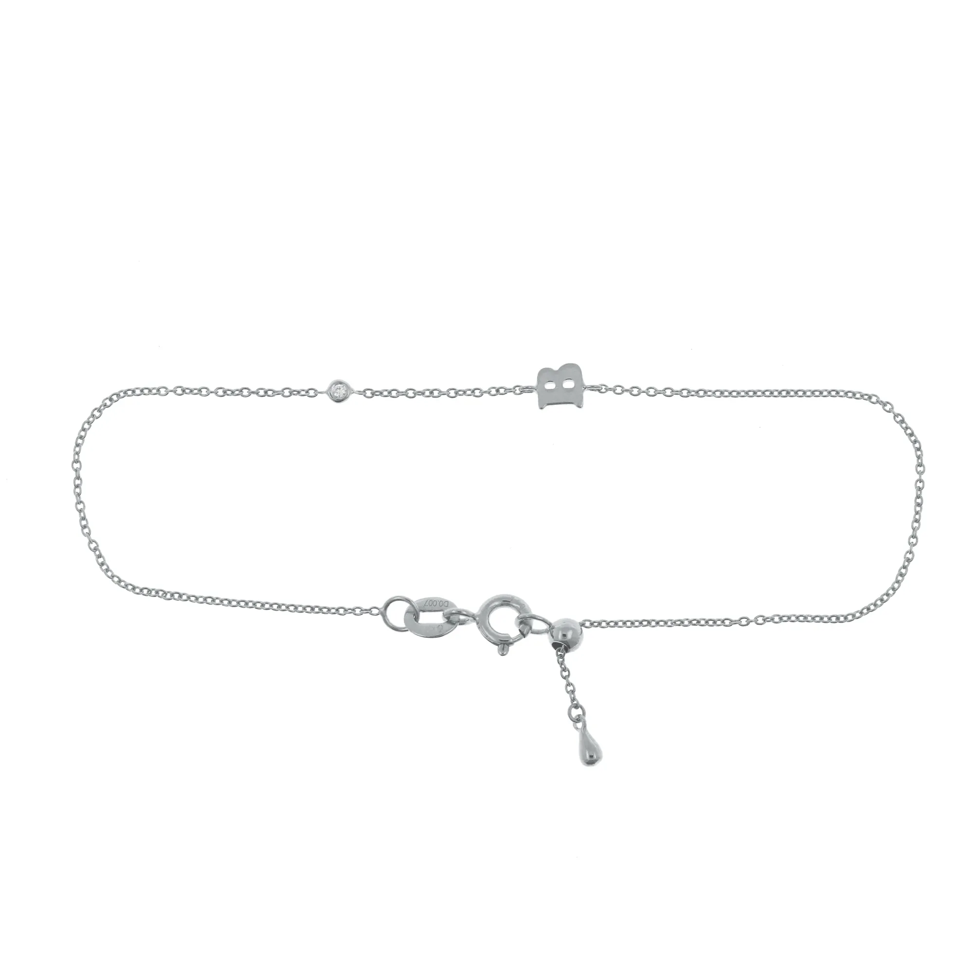 18k Gold Initial Diamond Bracelet