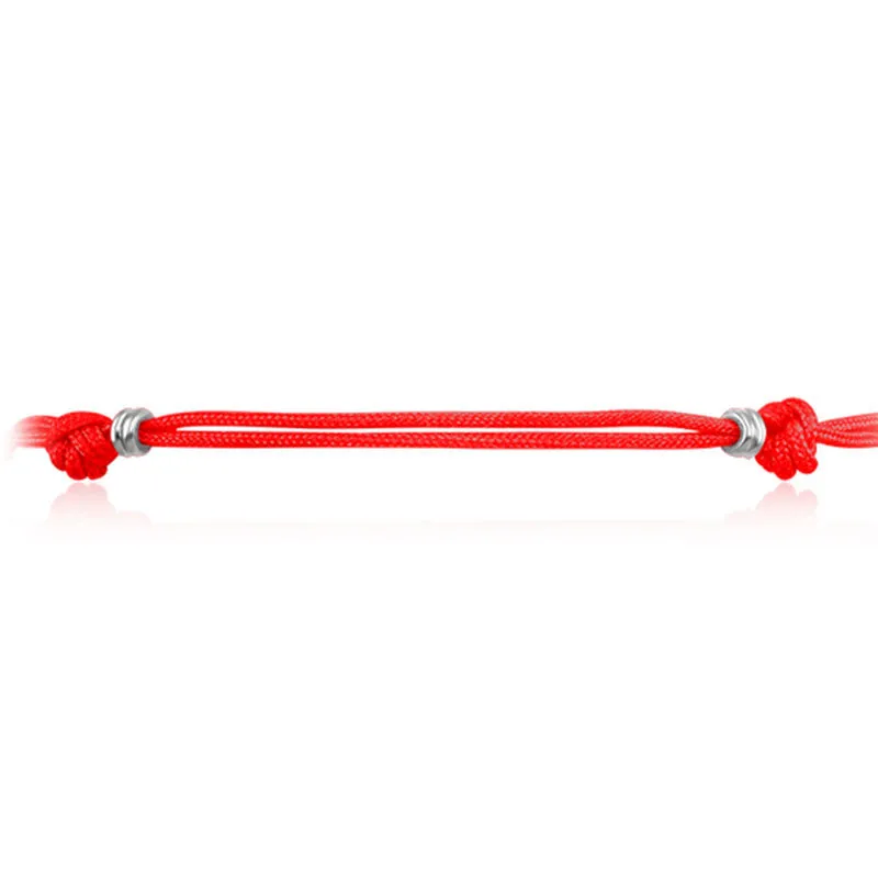 18k Gold Red Tassel Bracelet with Gold Beads