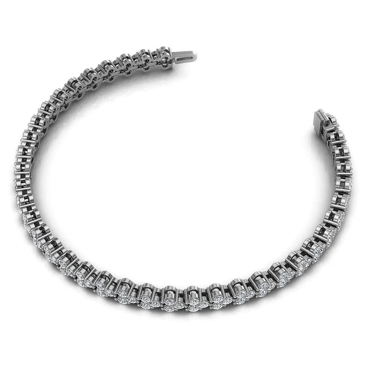 2.00-6.00 CT Round Cut Diamonds - Diamond Bracelet