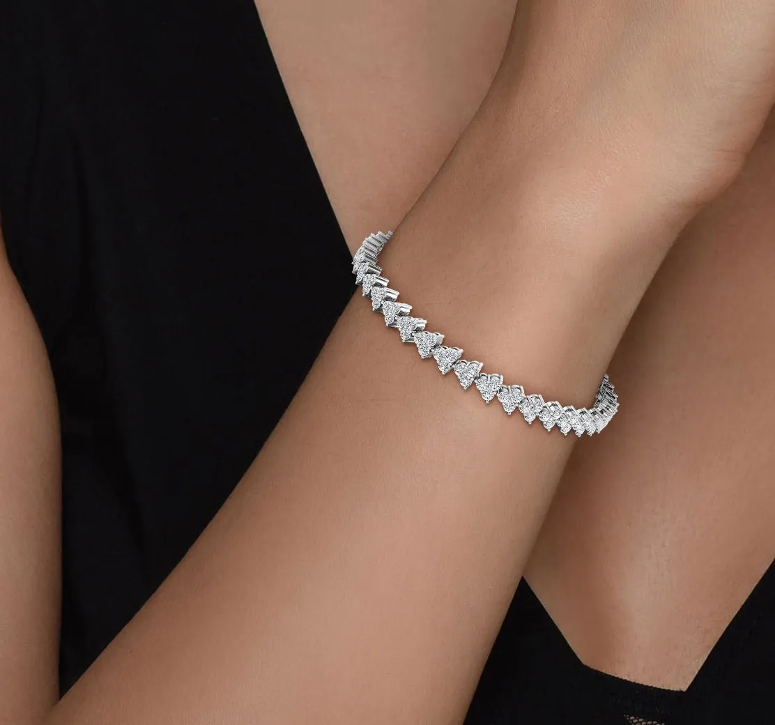 2.00-6.00 CT Round Cut Diamonds - Diamond Bracelet