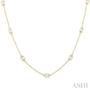 2.00 ctw Emerald Cut Diamond Fashion Necklace in 14K Yellow Gold