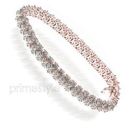 4.00-7.00 CT Round Cut Diamonds - Diamond Bracelet