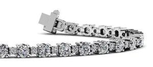 Alternating Lab-Grown Diamond Tennis Bracelet with 7.86 ct.(finished) 2.2mm, 4mm
