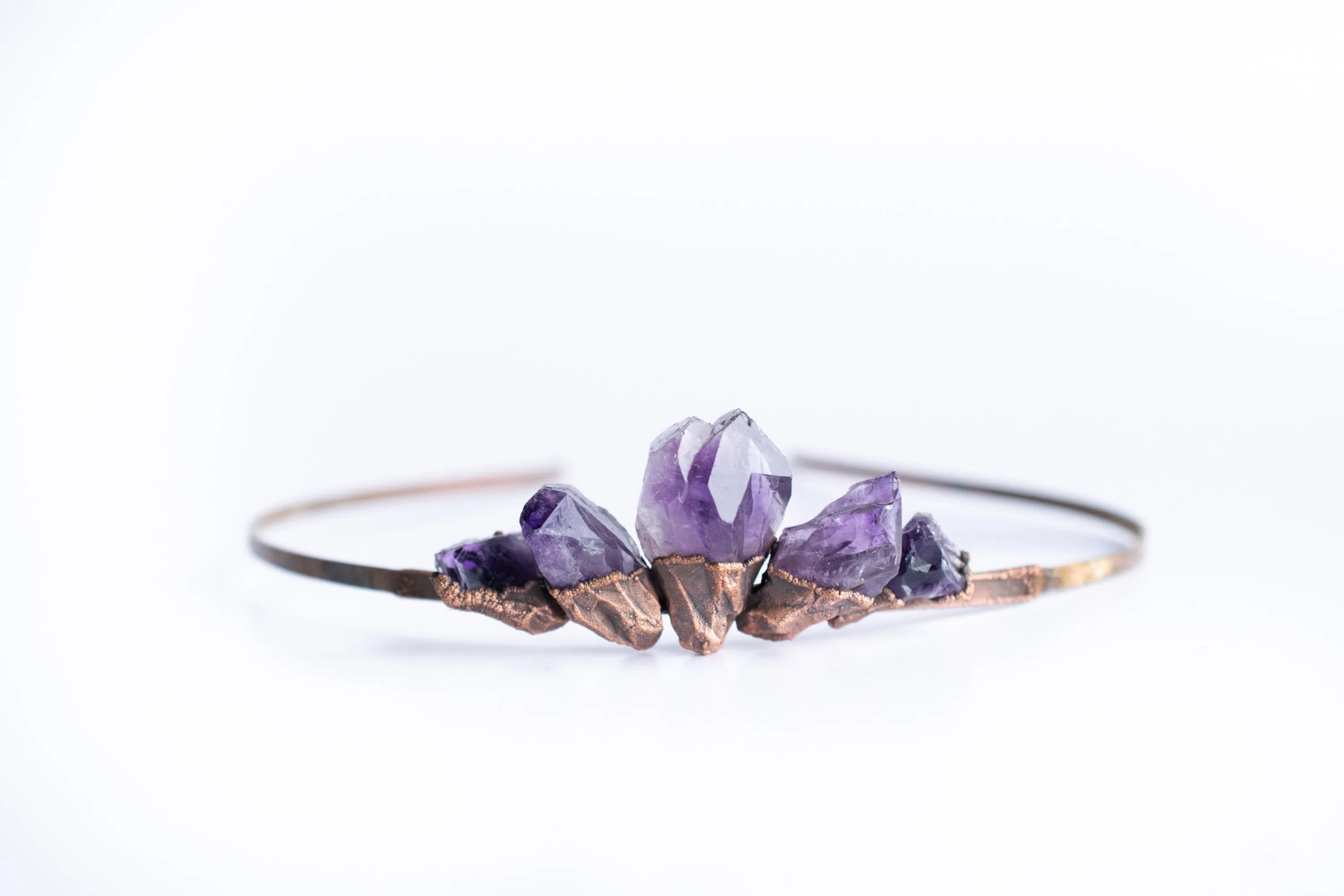 Amethyst crystal crown | Raw amethyst crown
