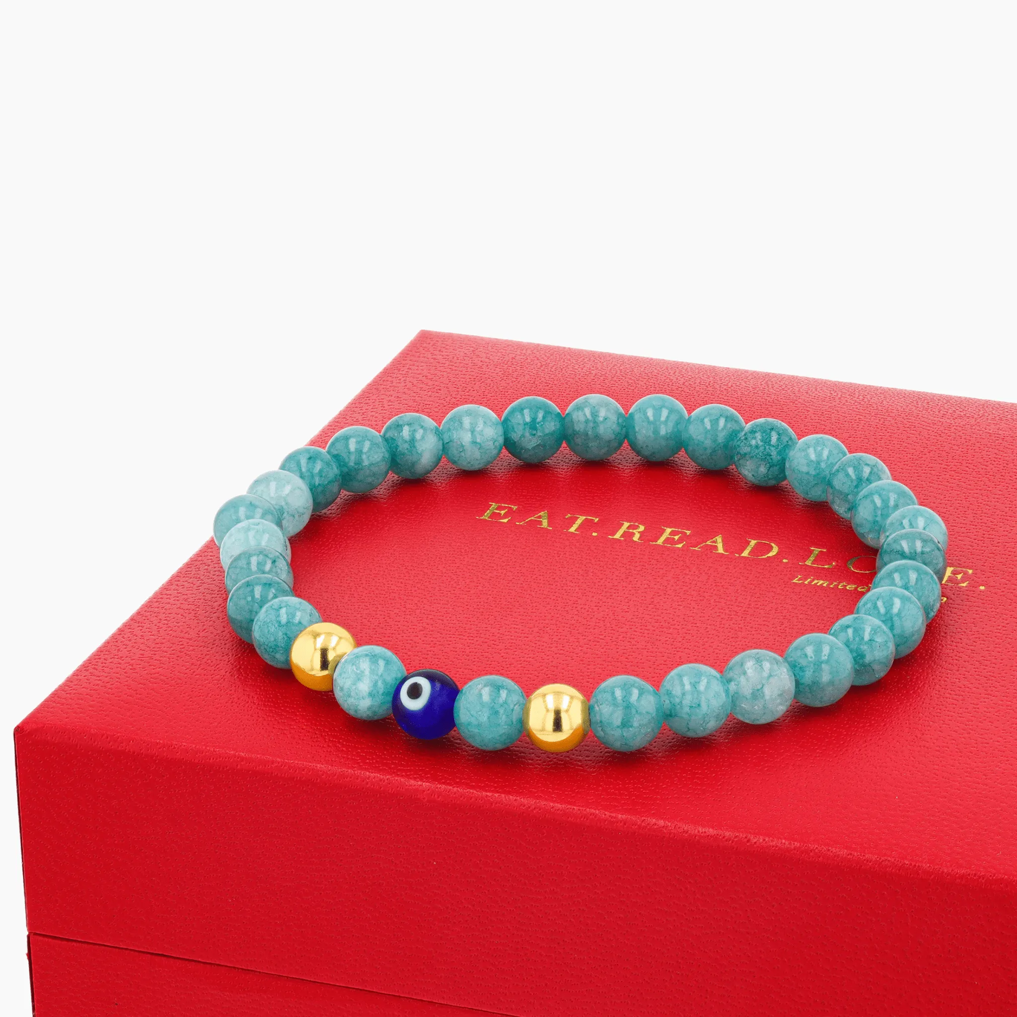 Aries Zodiac Evil Eye Gold Filled Eclipse Energy Bracelet