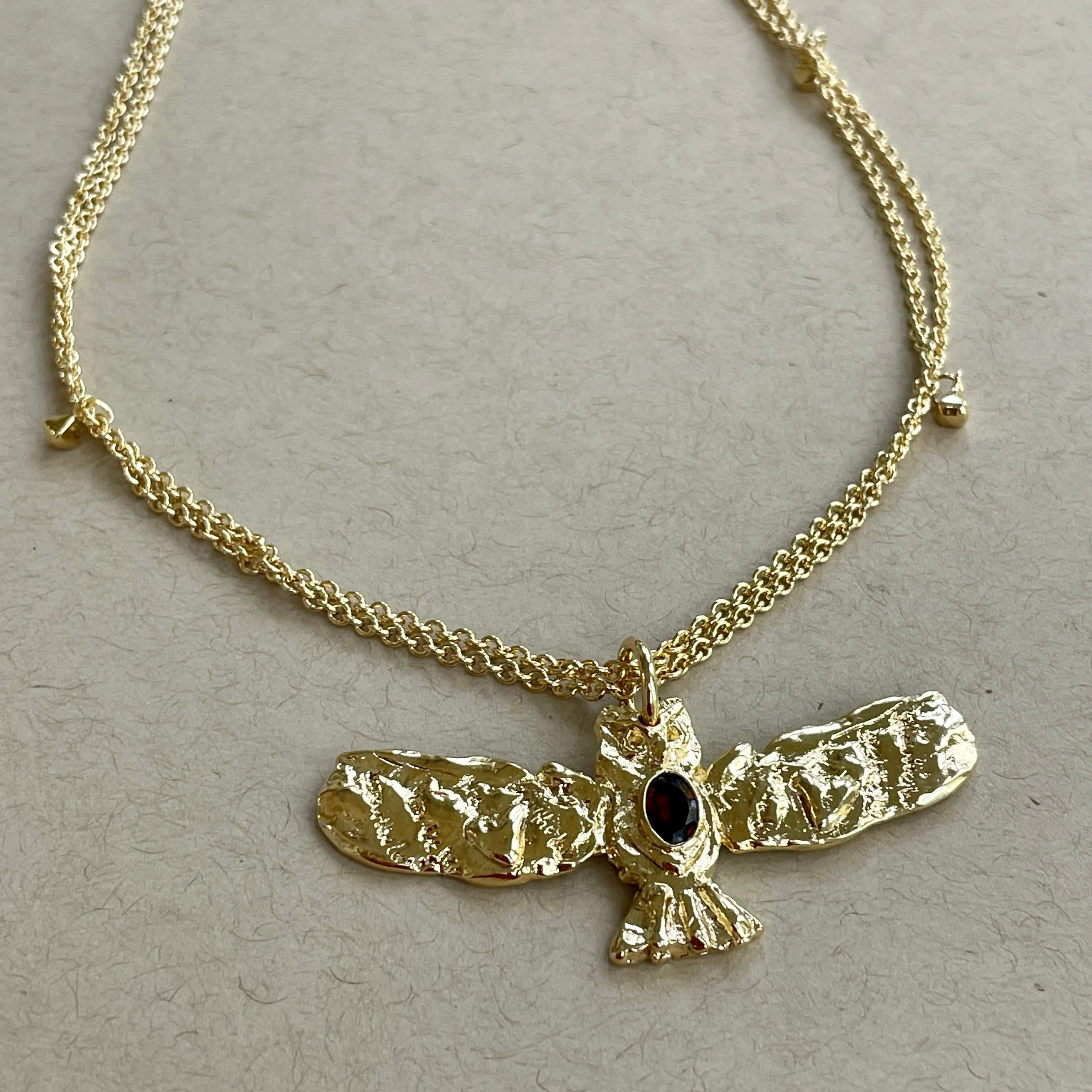 Athena's Owl Pendant Necklace