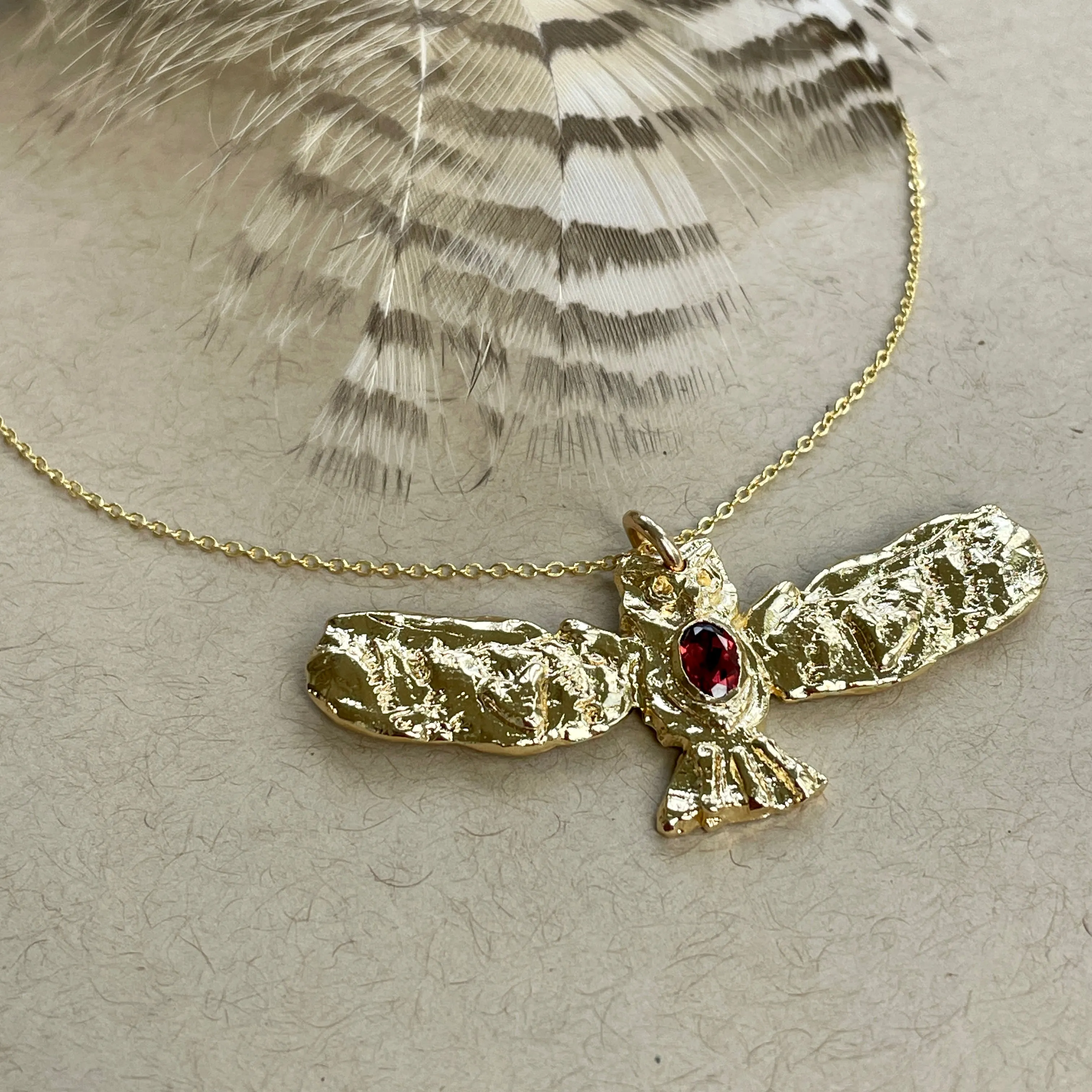 Athena's Owl Pendant Necklace