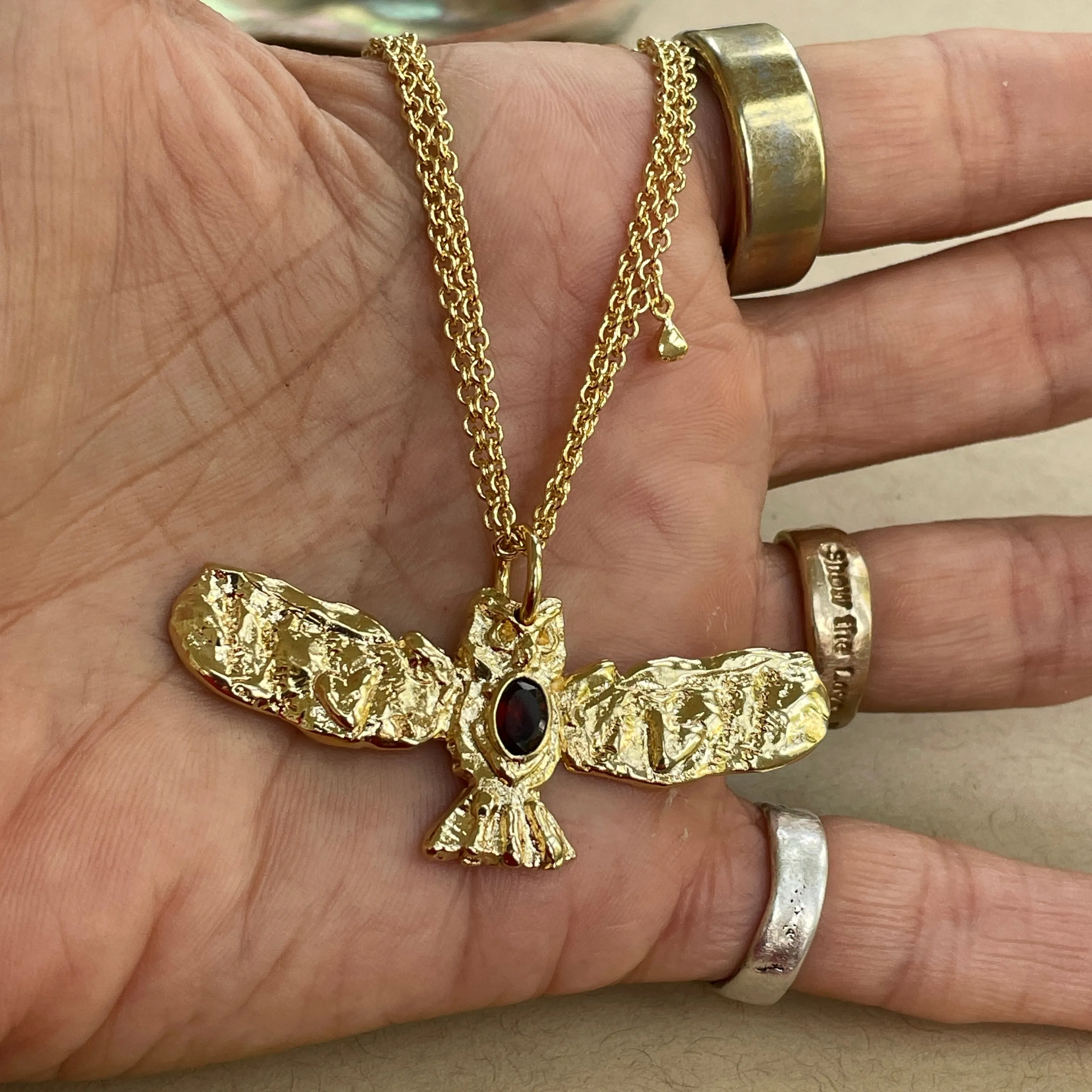 Athena's Owl Pendant Necklace