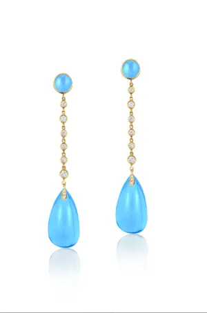 Blue Topaz Drop Earrings