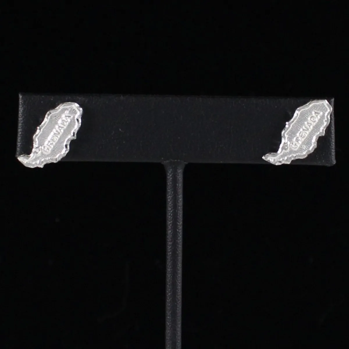 Caribbijou Grenada Map Stopper Stud Earring