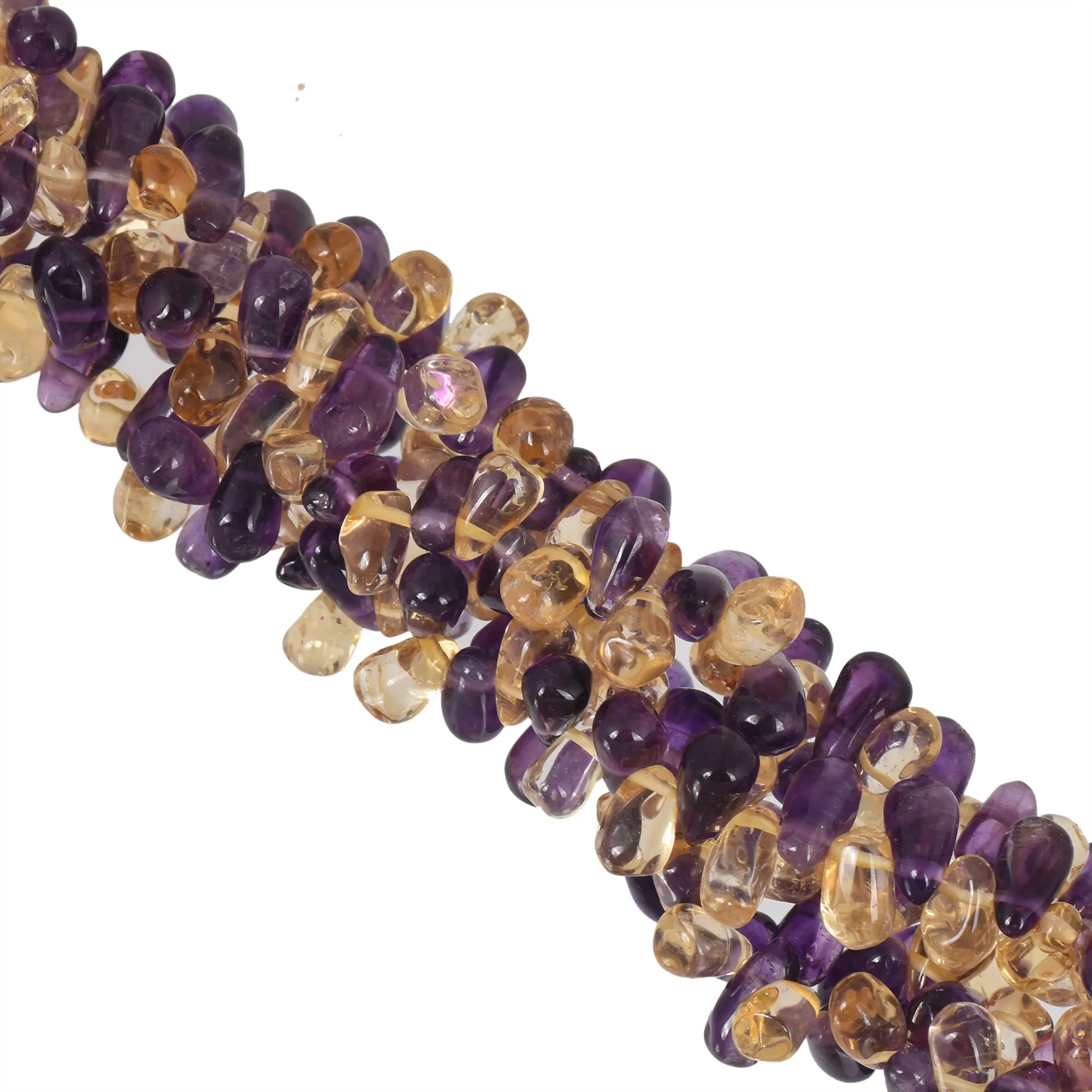 Citrine Amethyst Necklace Set