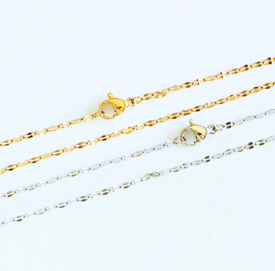 Citrine Gemstone Bottle Necklace, 20 or 24 inch, Silver/Gold