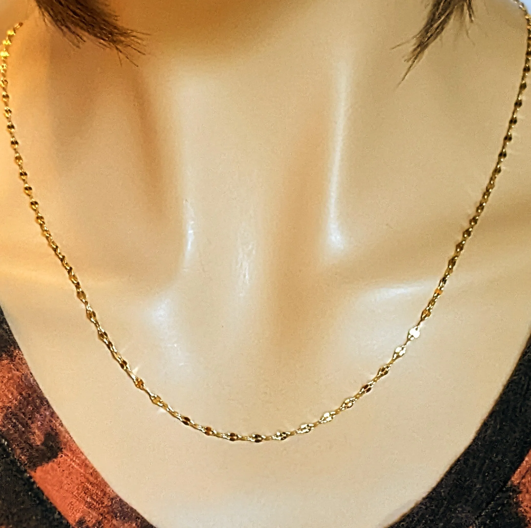 Citrine Gemstone Bottle Necklace, 20 or 24 inch, Silver/Gold