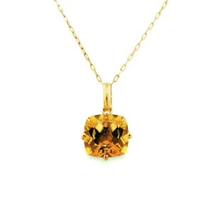 Citrine Necklace, 14Kt