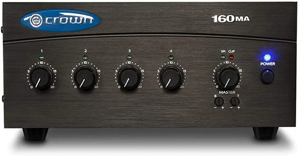 Crown Audio 160MA 4 x 1 60W Commercial Mixer/Amplifier