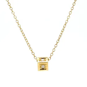 Cube Diamond Necklace
