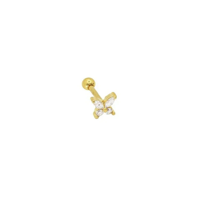 Cubic Zircon Butterfly Ball Back