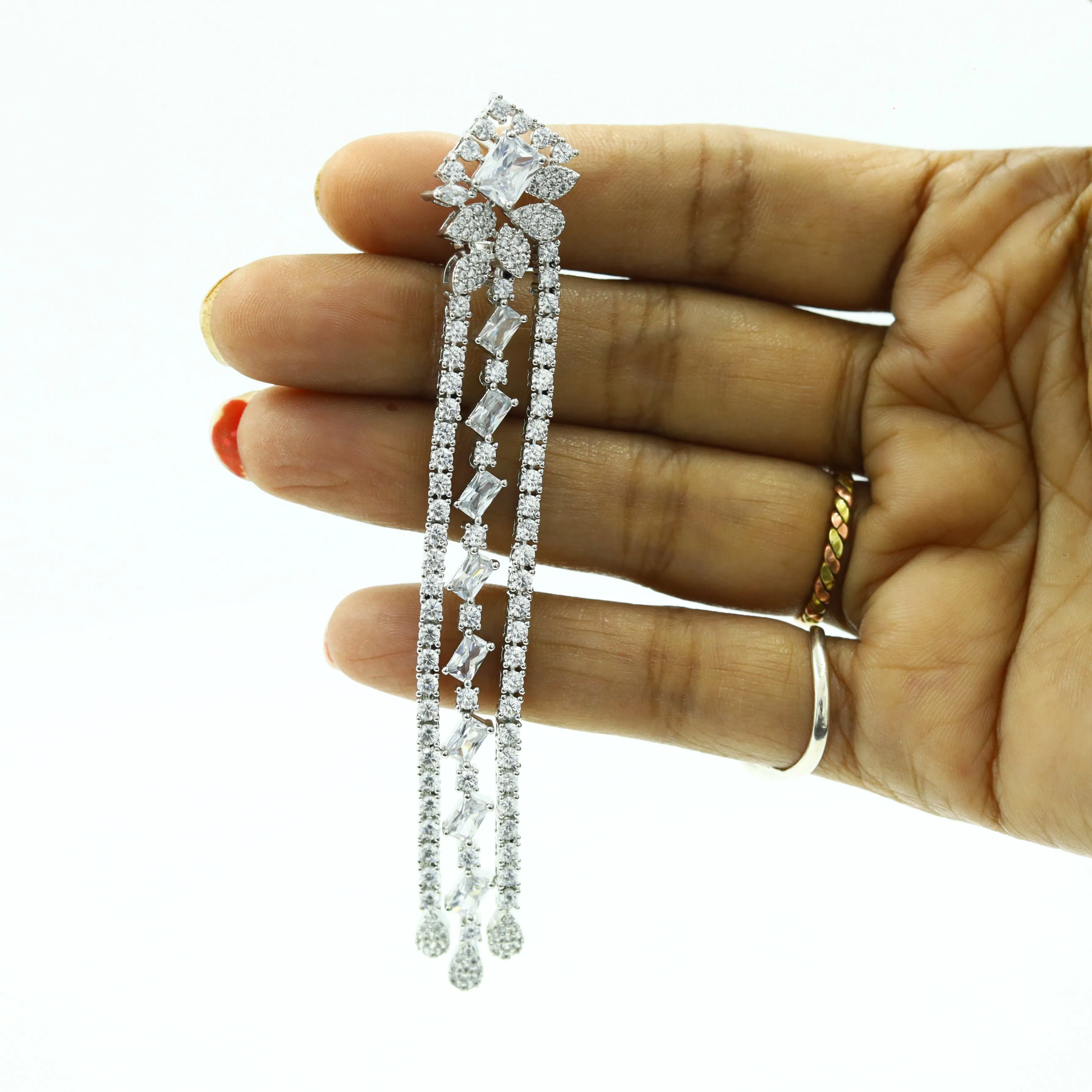 Danglers Zircon/AD Earring 10764-69