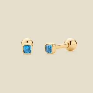 December Birthstone Stud Earrings