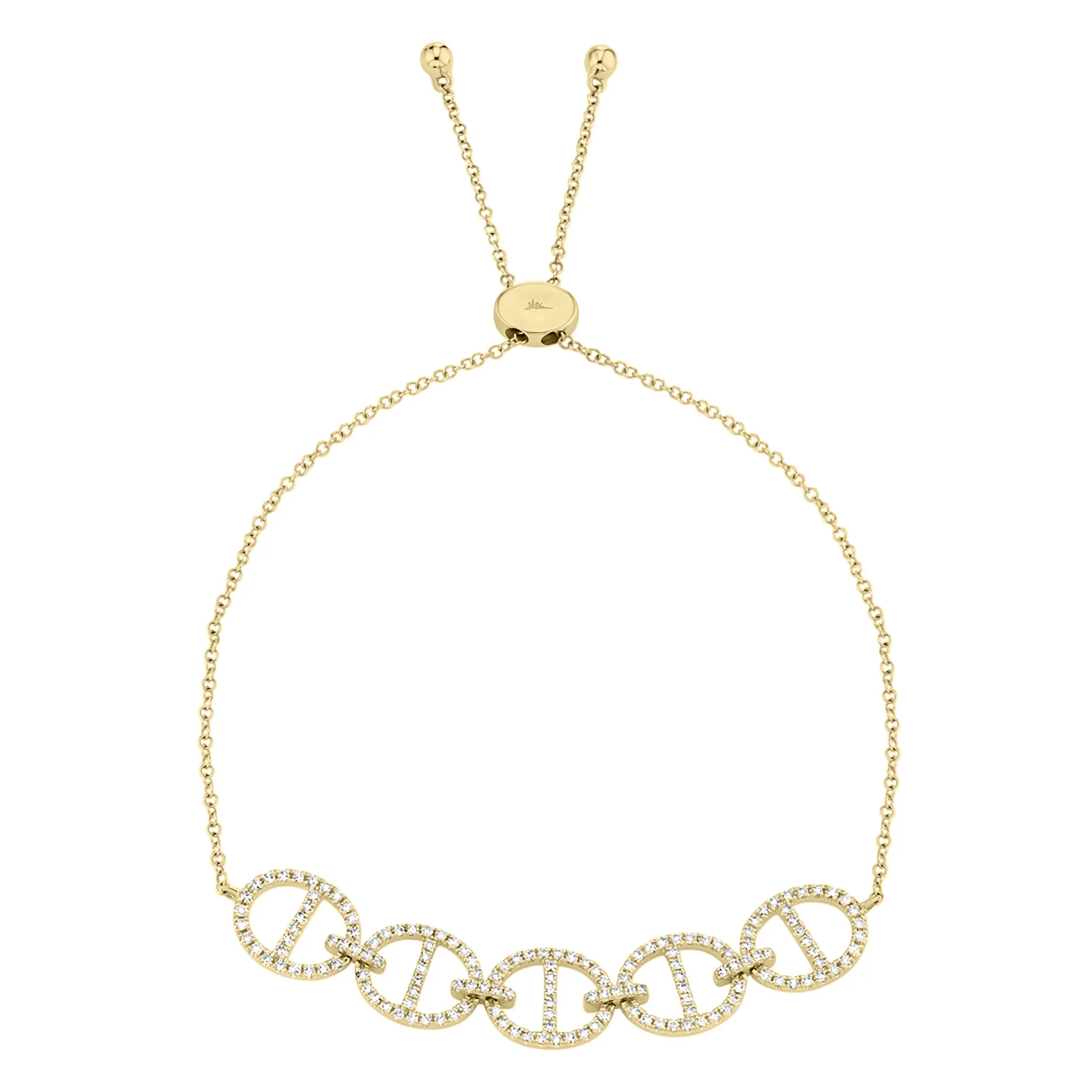 Diamond Adjustable Tri-Link Bracelet