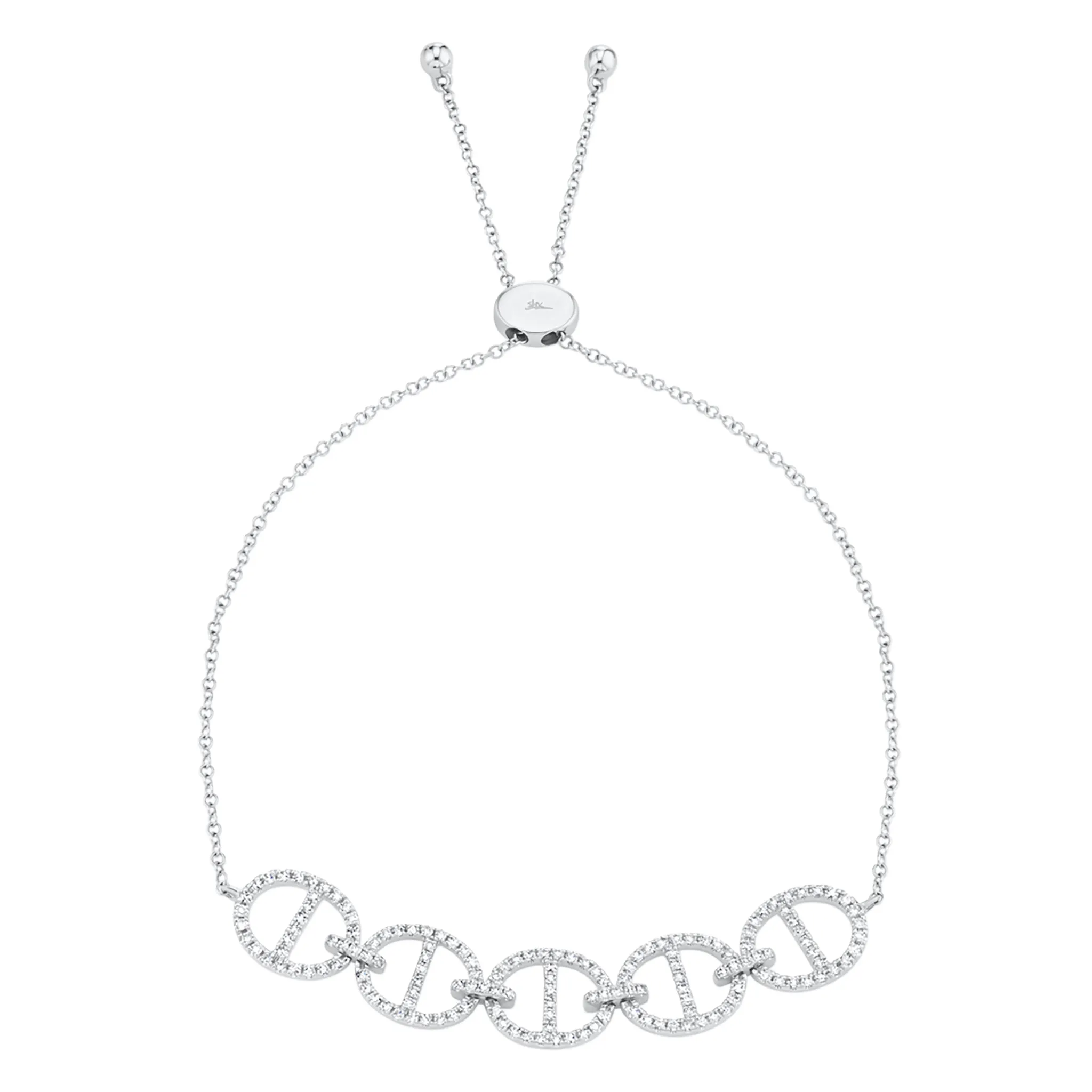 Diamond Adjustable Tri-Link Bracelet