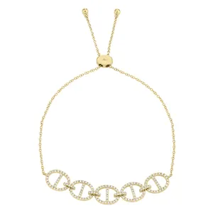 Diamond Adjustable Tri-Link Bracelet