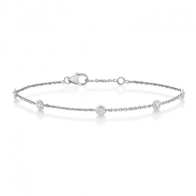 Diamond Jewellery 9ct White Gold Diamond Bracelet BD016W
