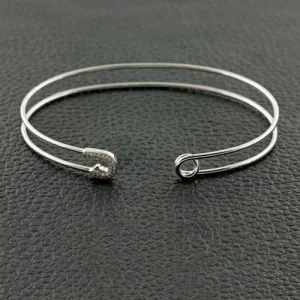 Diaper Pin Bangle Bracelet
