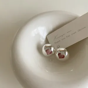 Digital Glitch Heart Earrings