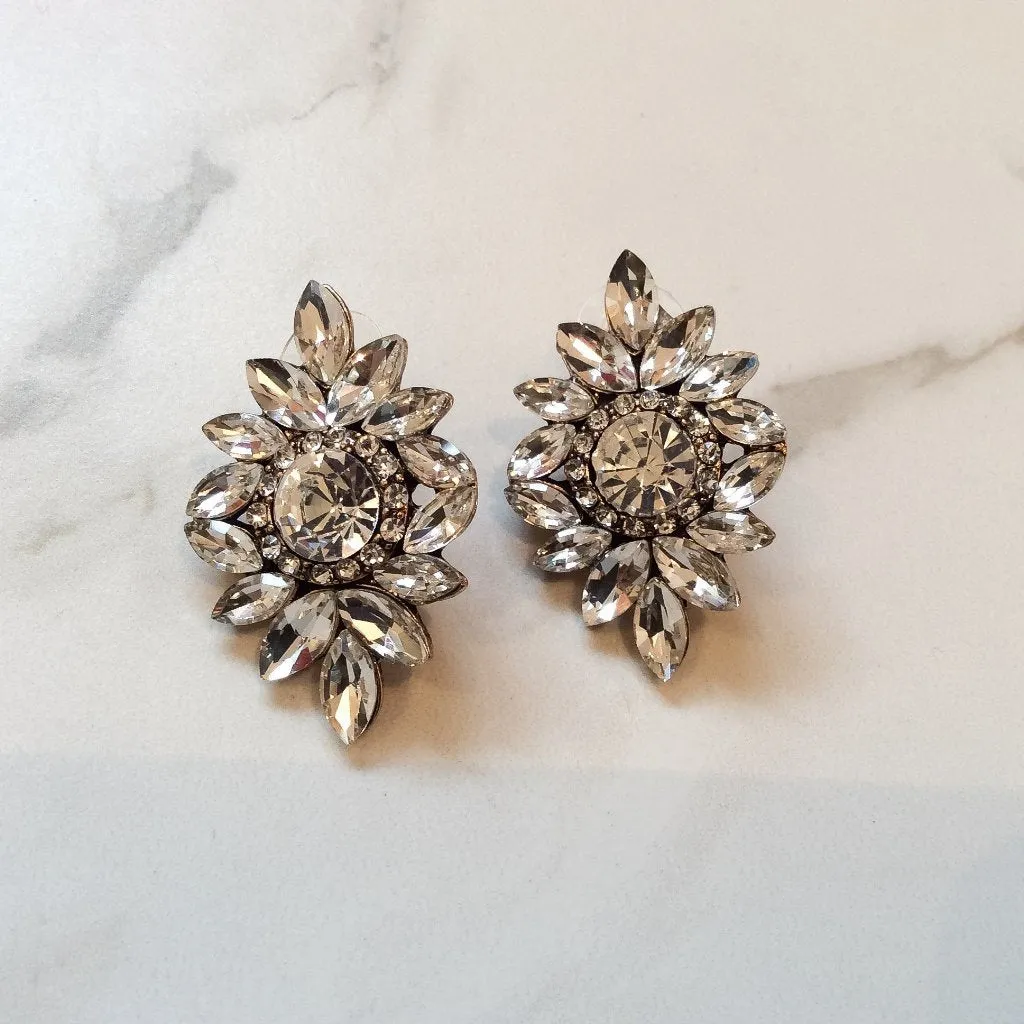 DION Rhinestone Stud Earrings