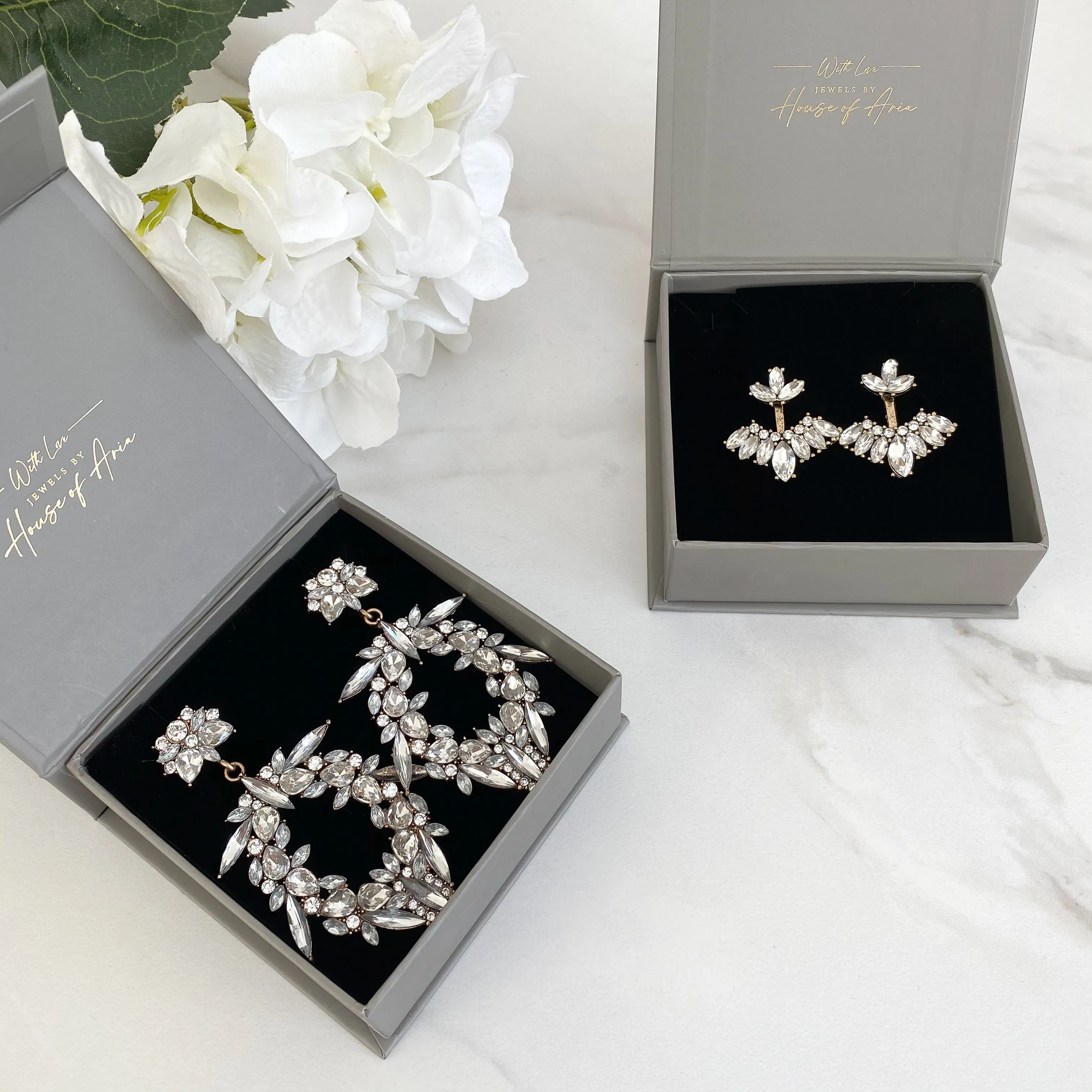 DION Rhinestone Stud Earrings