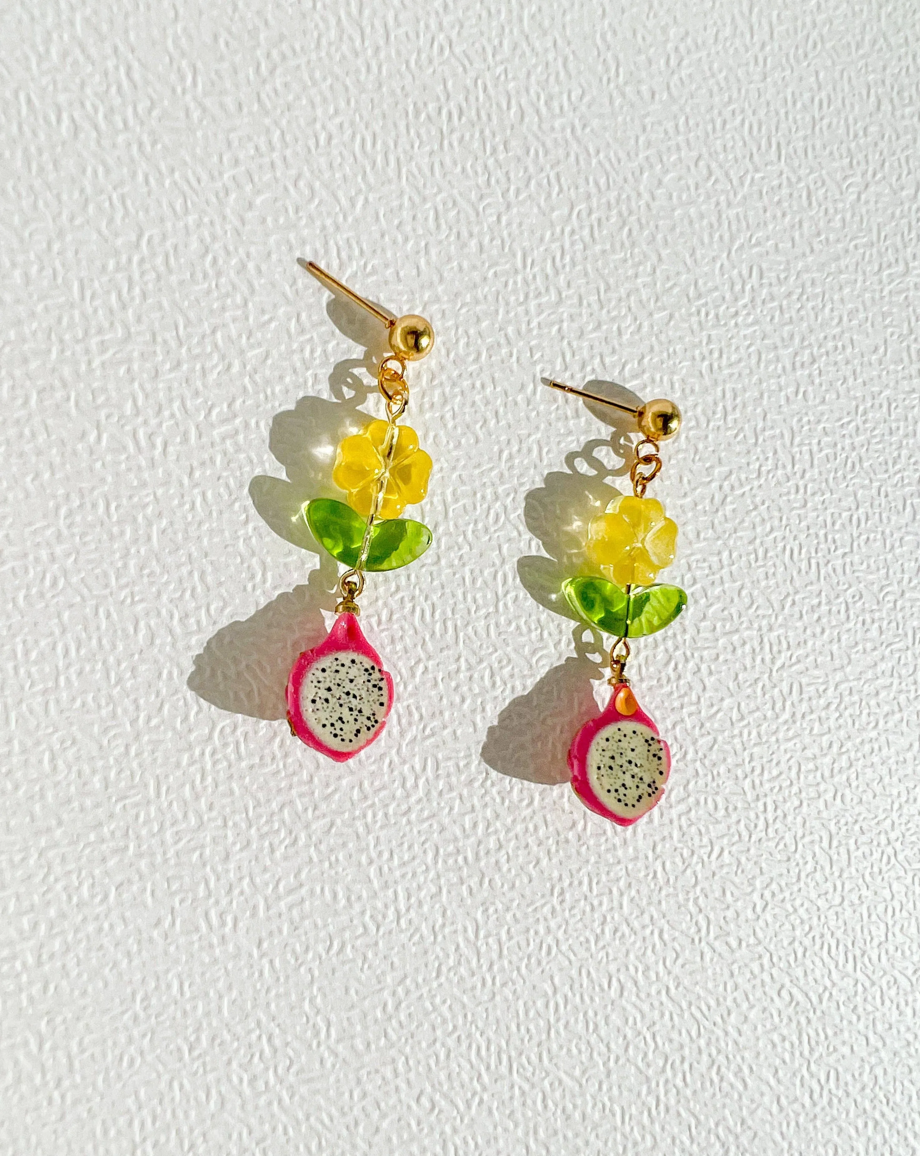 Dragon Fruit Dangle Earrings