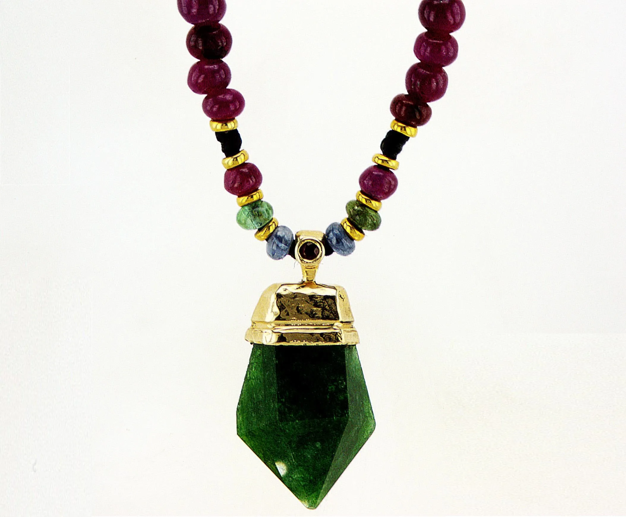 Emerald, Ruby, Sapphire necklace