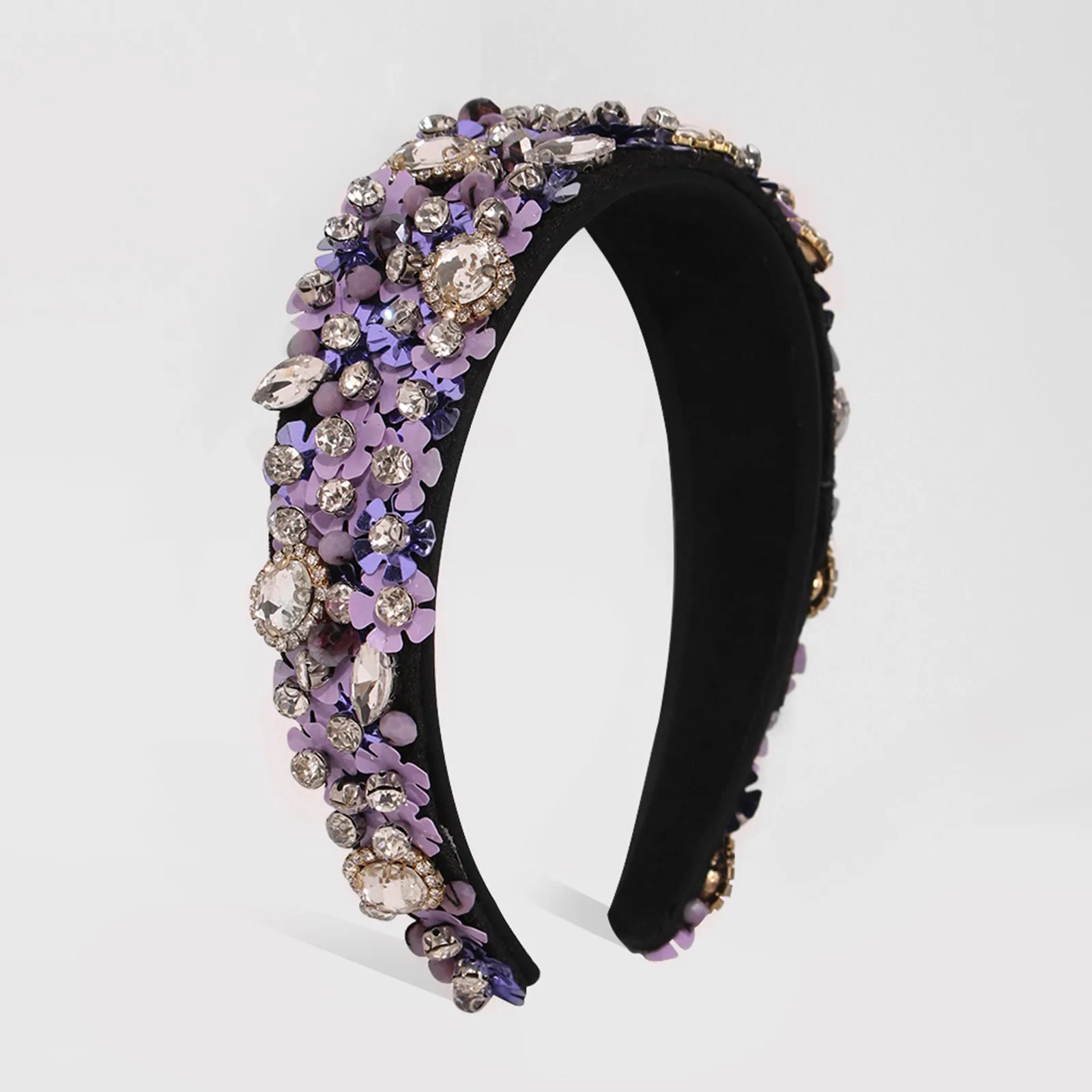 F2497 Floral Embellished Luxurious Headbands, Christmas Holiday Headbands