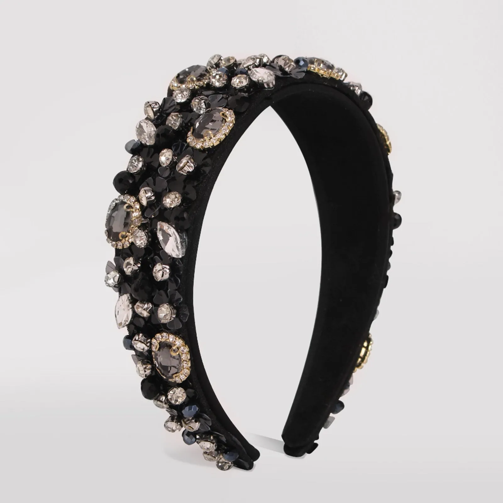 F2497 Floral Embellished Luxurious Headbands, Christmas Holiday Headbands