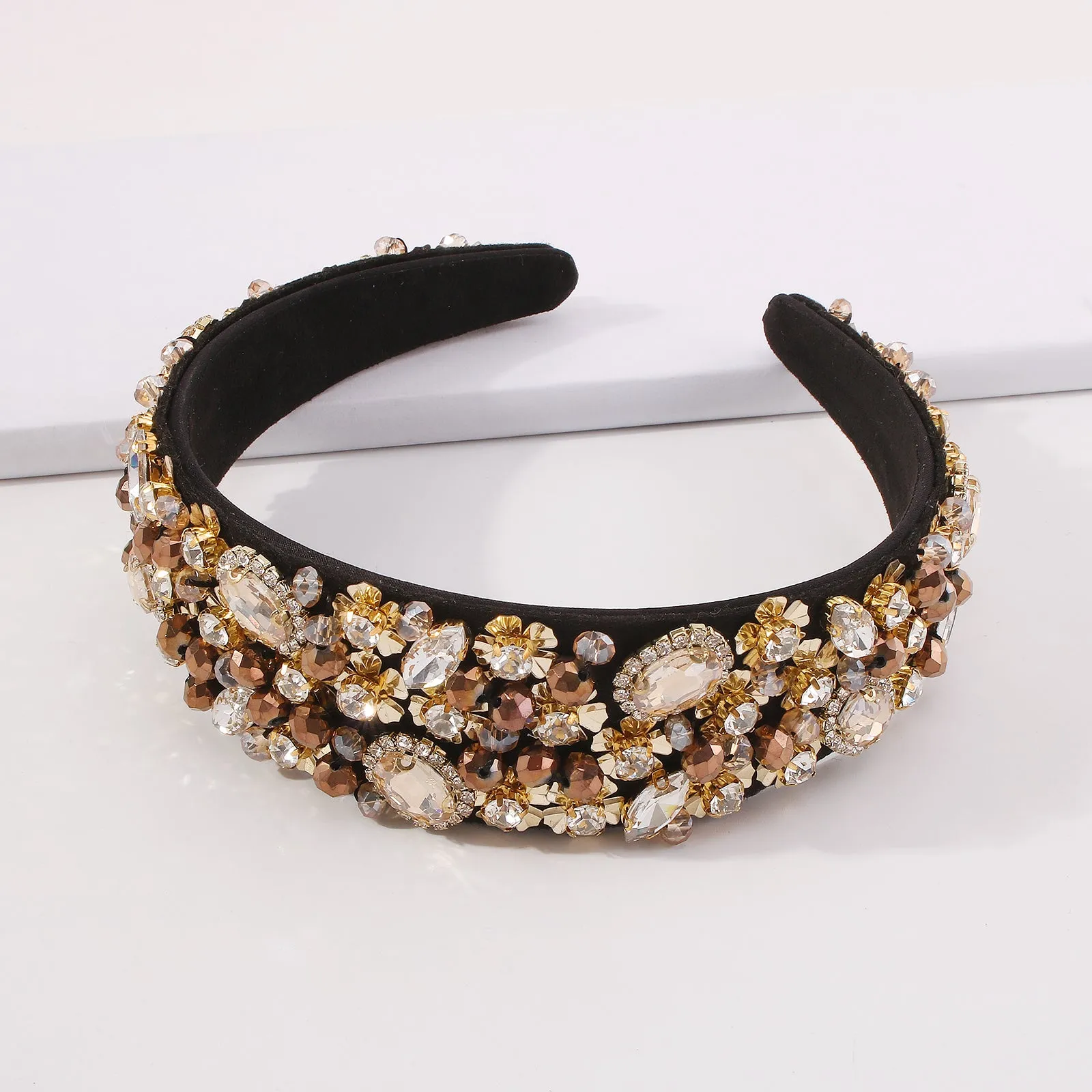 F2497 Floral Embellished Luxurious Headbands, Christmas Holiday Headbands
