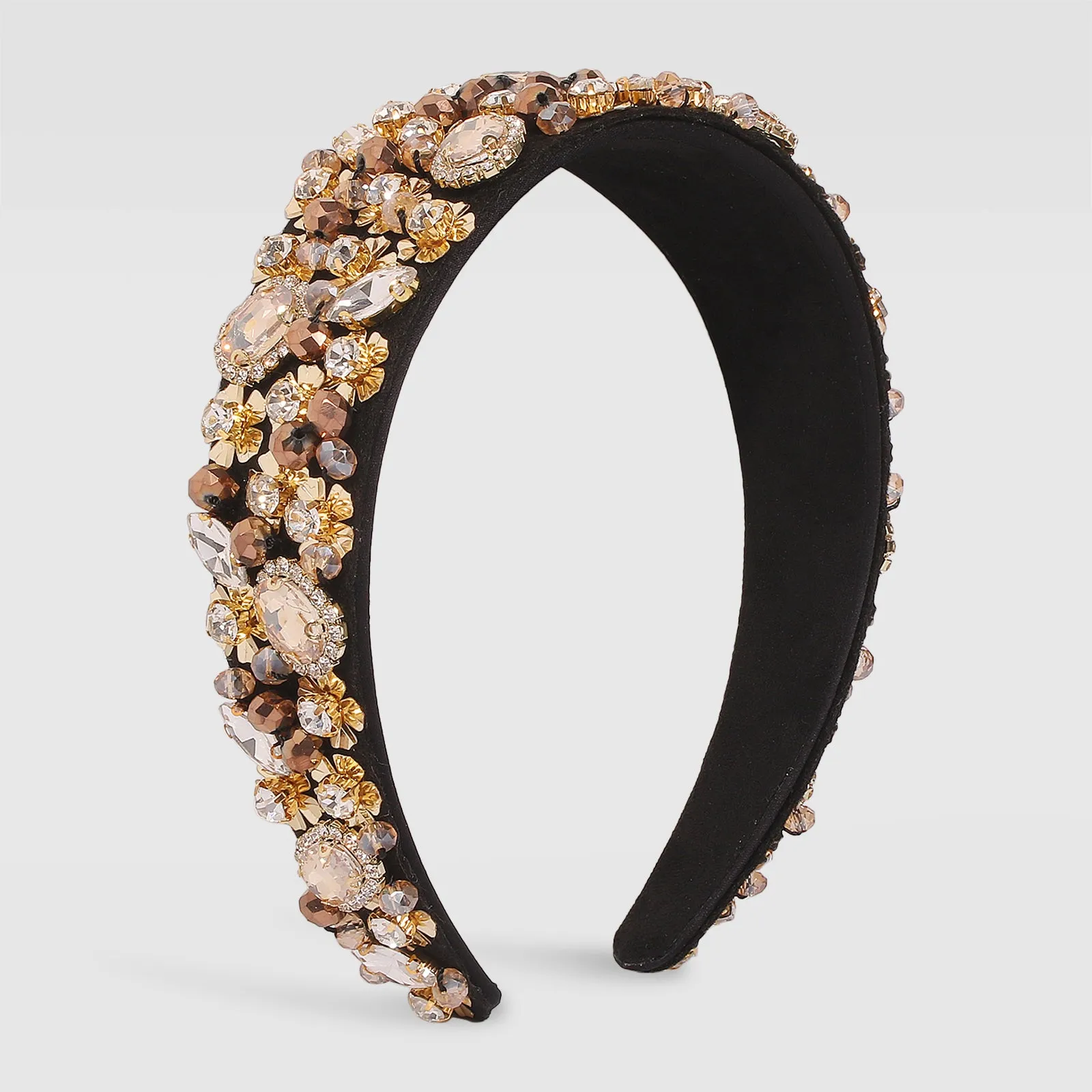F2497 Floral Embellished Luxurious Headbands, Christmas Holiday Headbands