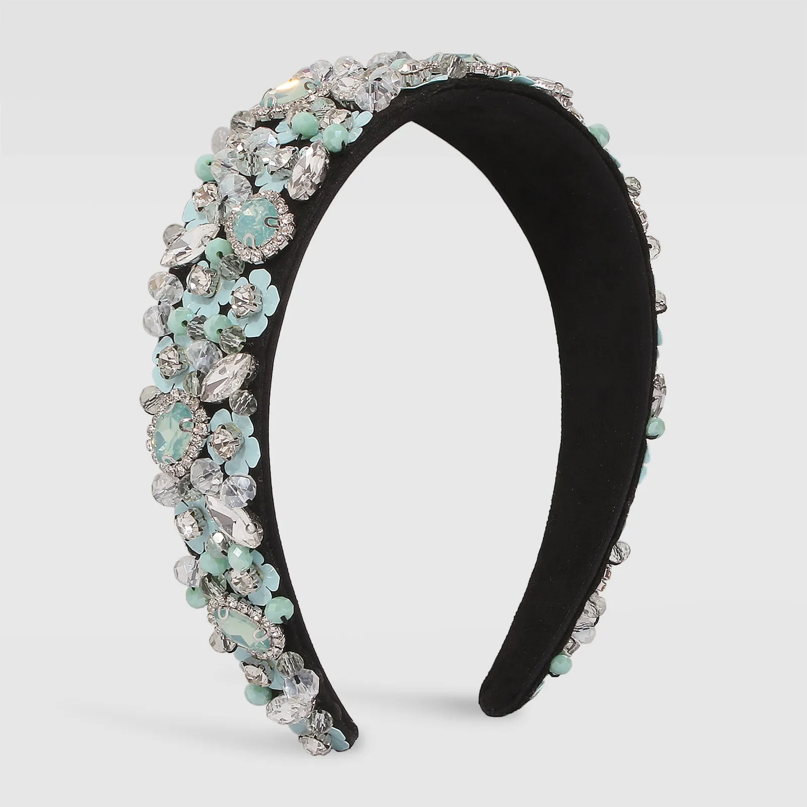 F2497 Floral Embellished Luxurious Headbands, Christmas Holiday Headbands